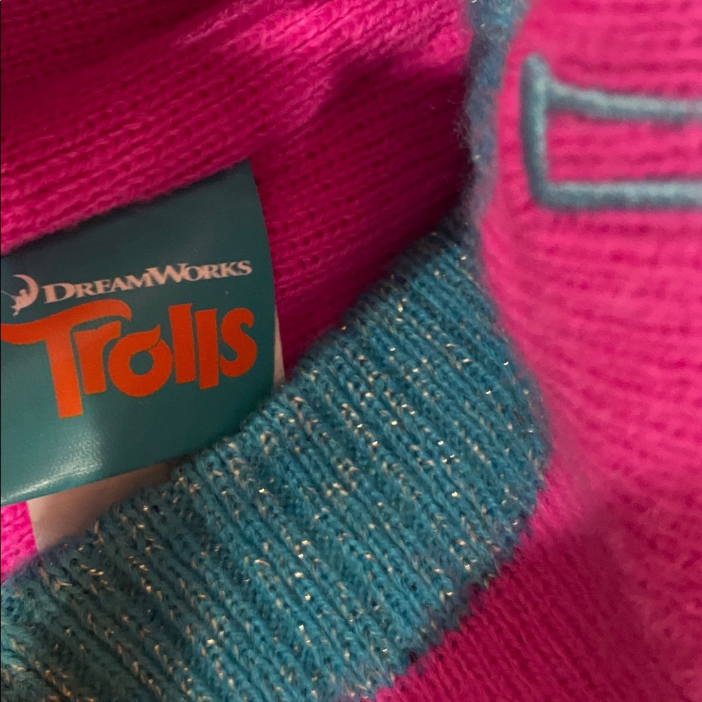 3/$10 Dreamworks Trolls Pink and Blue Beanie - Picture 2 of 3
